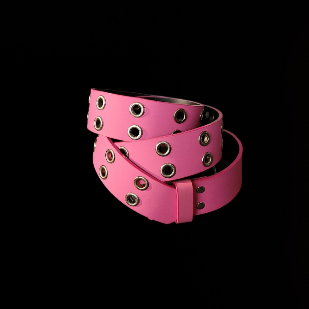 Ladies Pink Double Holed Belt